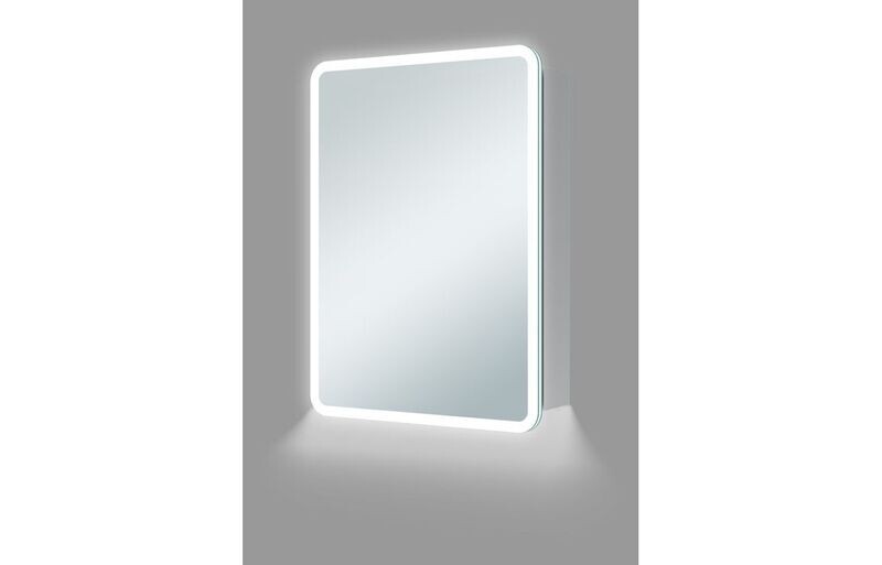 Amber 500mm 1 Door LED Mirrored Cabinet