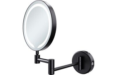Henry Round LED Cosmetic Mirror - Black