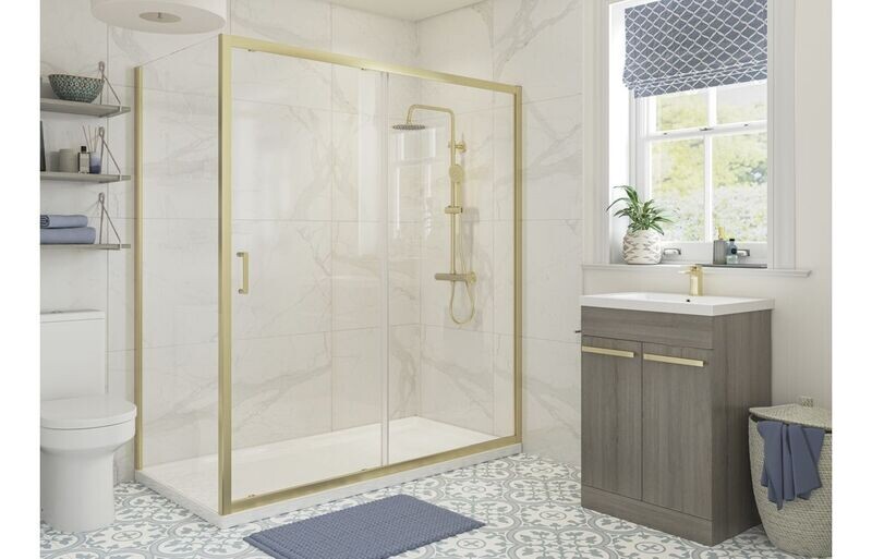 Cleopatra 760mm Side Panel - Brushed Brass