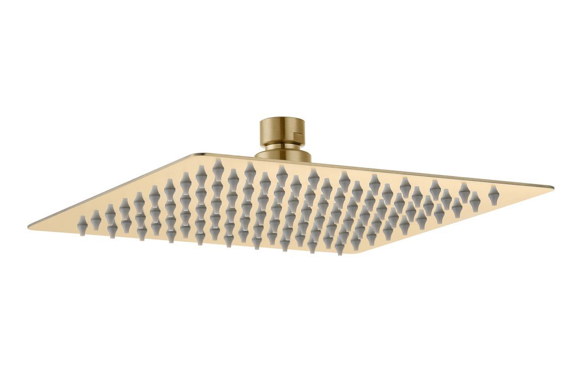 DISCONTINUED 200mm Square Showerhead - Brushed Brass