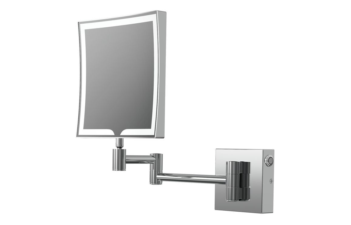 DISCONTINUES Henry Square LED Cosmetic Mirror - Chrome