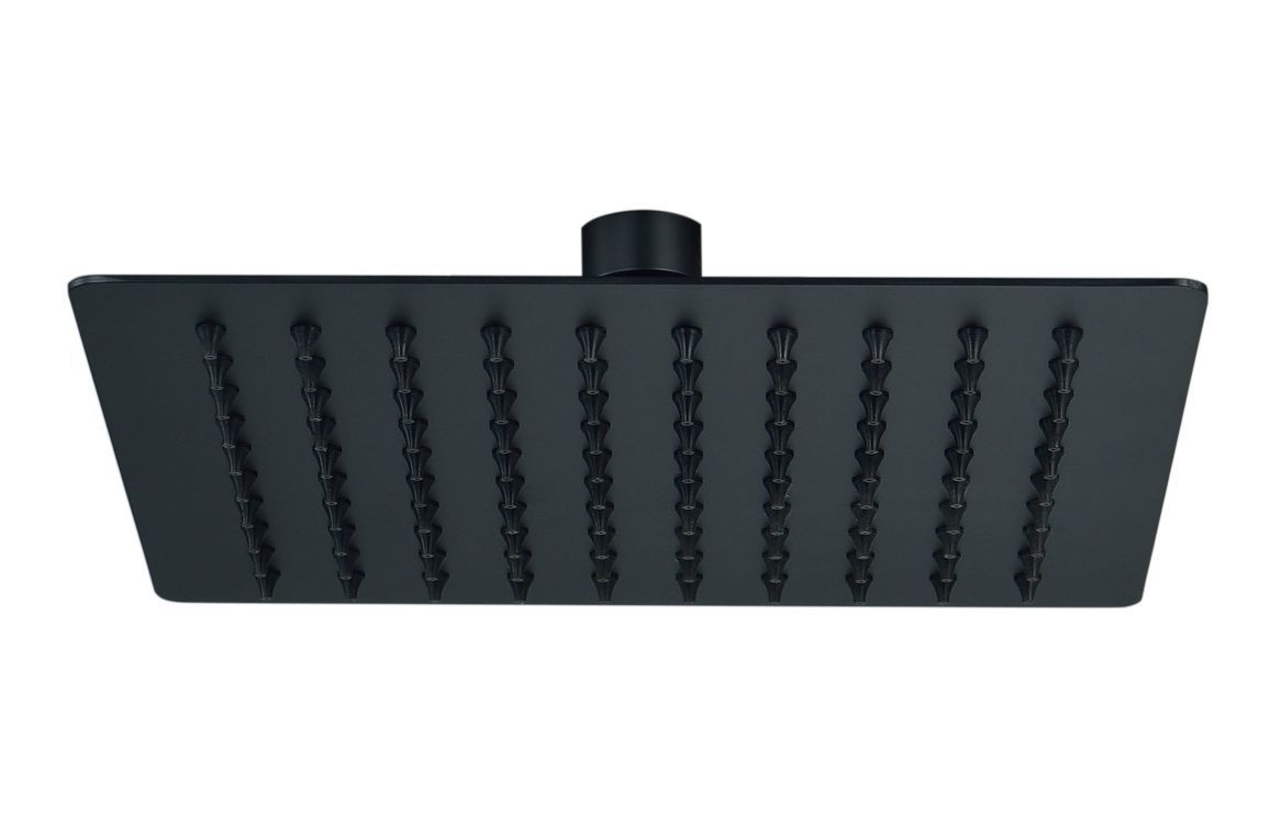 DISCONTINUED 200mm Square Showerhead - Matt Black