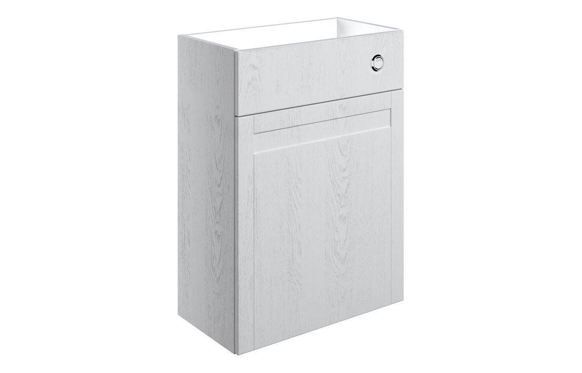 Charlotte 600mm WC Unit (No Top) - Satin White Ash