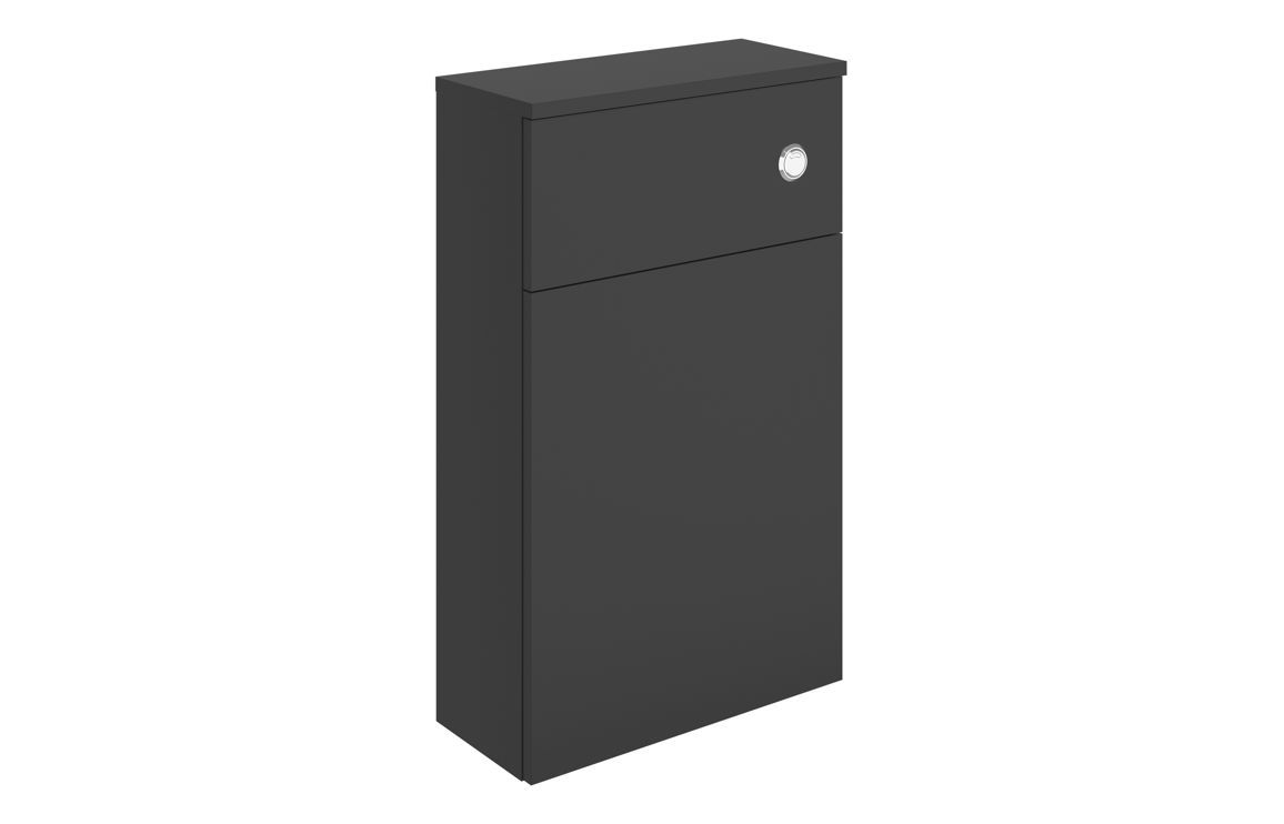 Isabella 500mm WC Unit - Matt Black & Glass