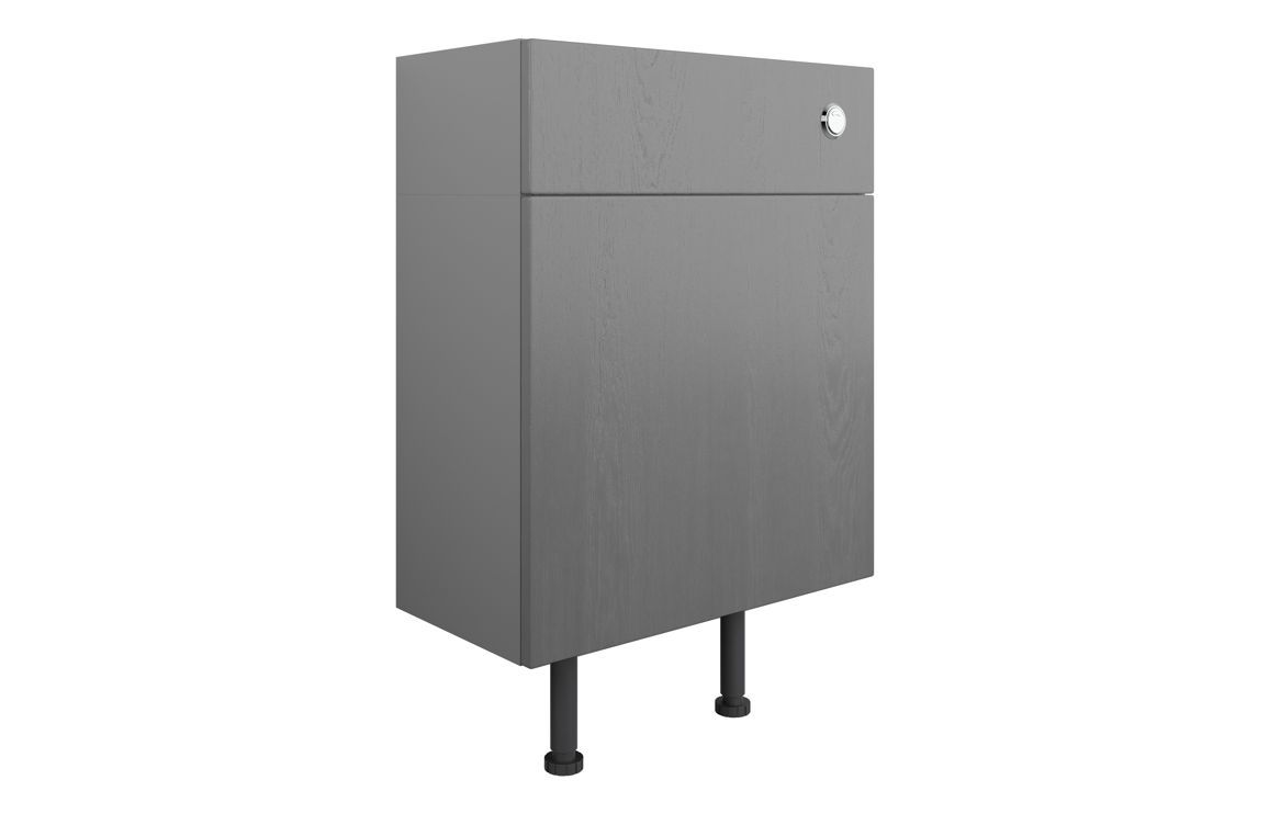 Charlotte 600mm WC Unit (No Top) - Grey Ash