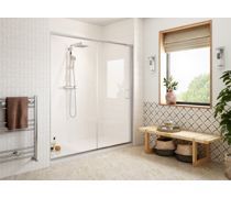 Cleopatra 1200x900mm Easy-Fit Sliding Door & Tray Pack - Chrome