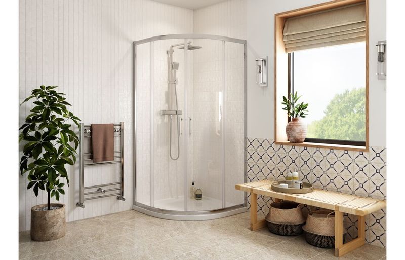 Cleopatra 800mm 2 Door Easy-Fit Quadrant - Chrome