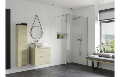 Athen Optional 300mm Wetroom Splash Panel - Chrome