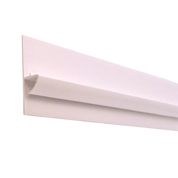 CLASSIC - Type 103 - Floor To Wall Profile - PVC Extrusion - White - 2450mm Long
