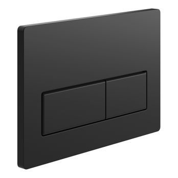 Rectangle Push Button Flushplate - Black