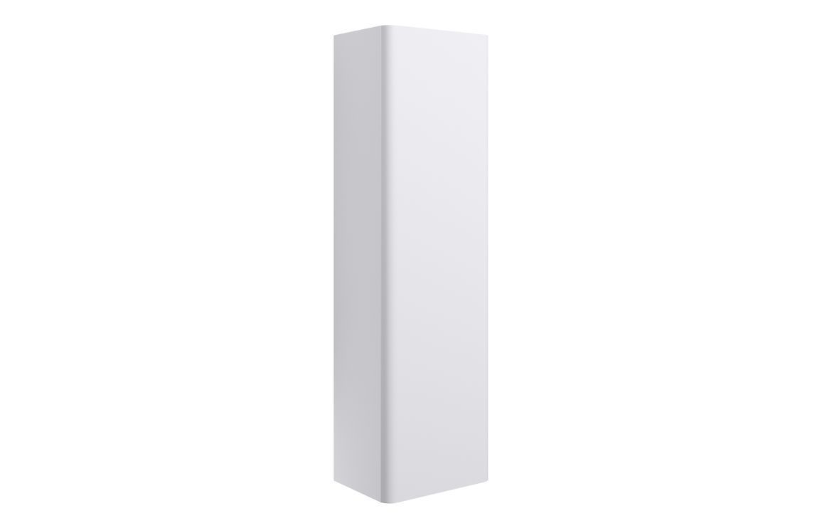 Colette 350mm Wall Hung 1 Door Tall Unit - Matt White