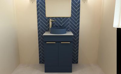 Lilly-Mae 590 Floor standing Vanity and Washbowl Bundle