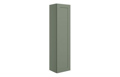 Mable 300mm Wall Hung 1 Door Tall Unit - Matt Reed Green