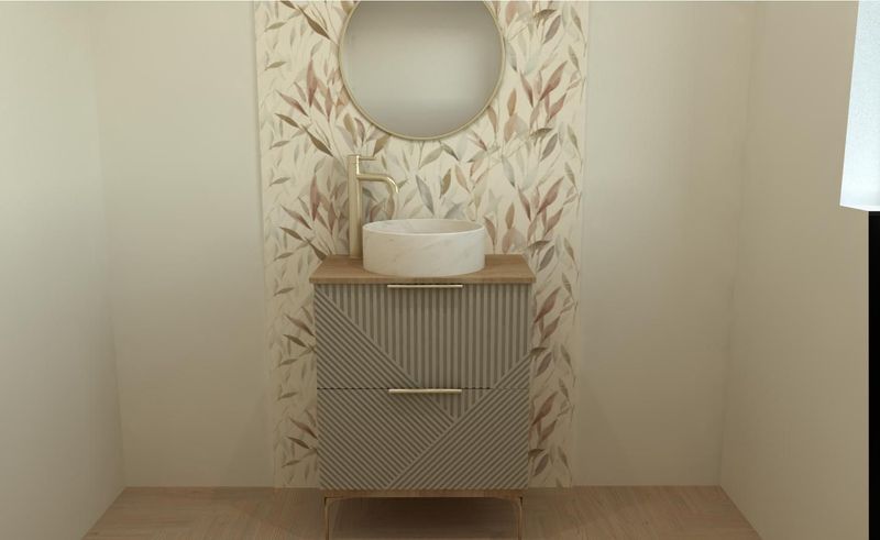Lexi 610mm Floor Standing Vanity and Washbowl Bundle
