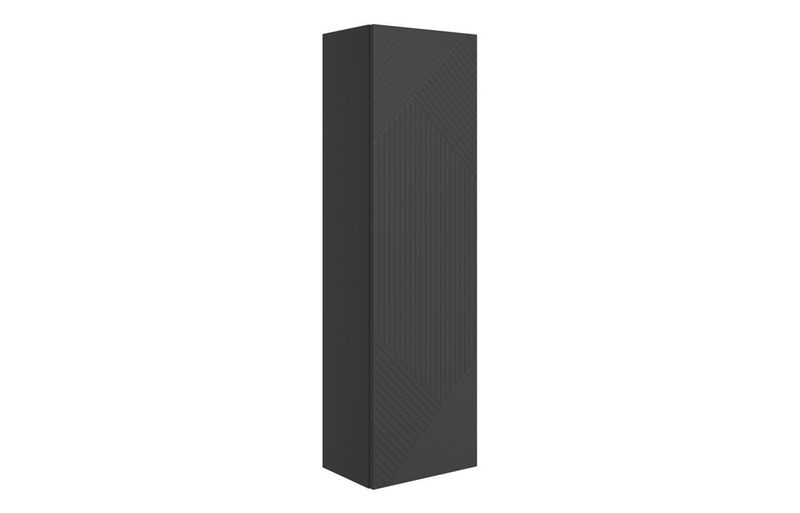 Lexi 350mm Wall Hung 1 Door Tall Unit - Matt Graphite Grey