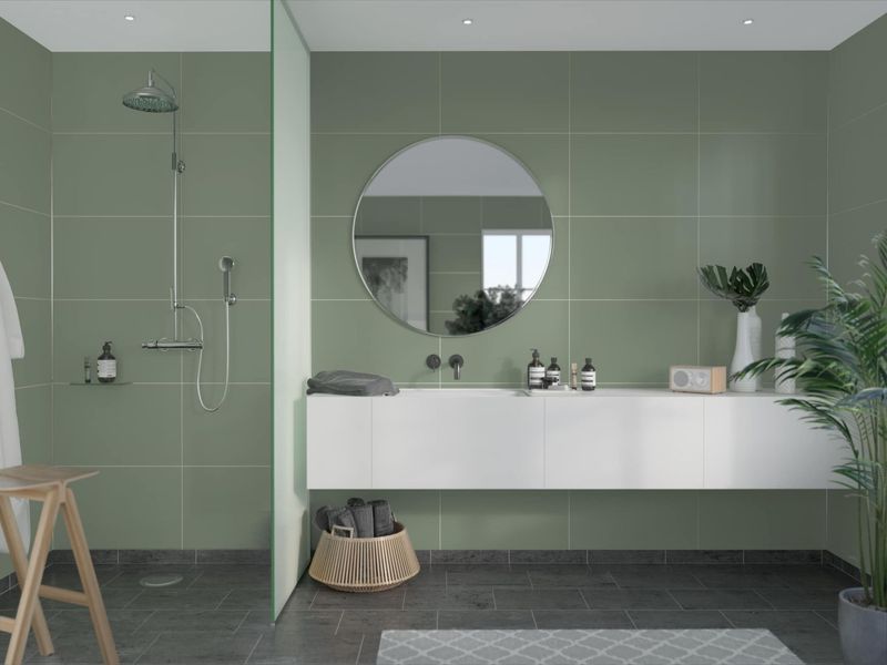 Fibo Contemporary - Olive Green (Tile Effect) - Single