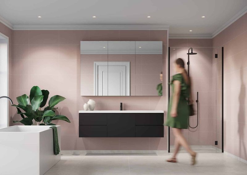 Fibo Contemporary - Dusky Pink (Tile Effect) - Single