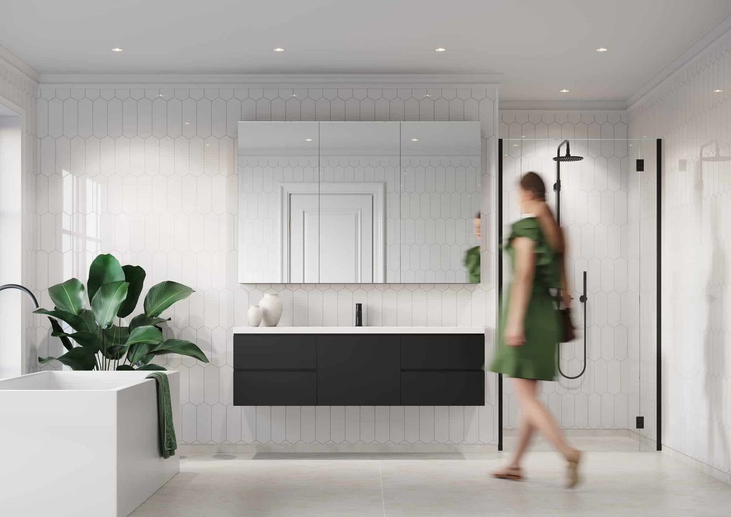 Fibo Urban - Denver White (Elongated Hexagonal) - Single