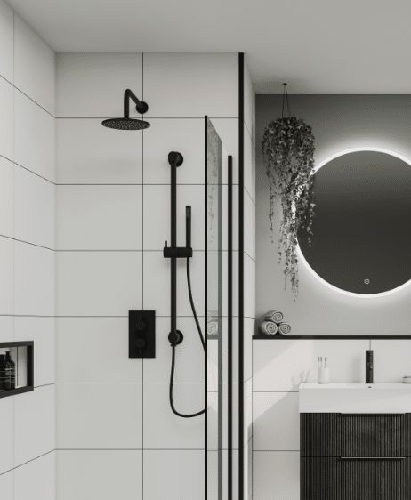 Fibo Contemporary - White Contrast (Tile Effect) - Single