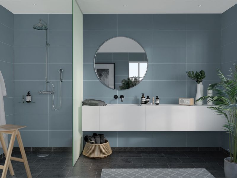 Fibo Contemporary - Dusty Blue (Tile Effect) - Single