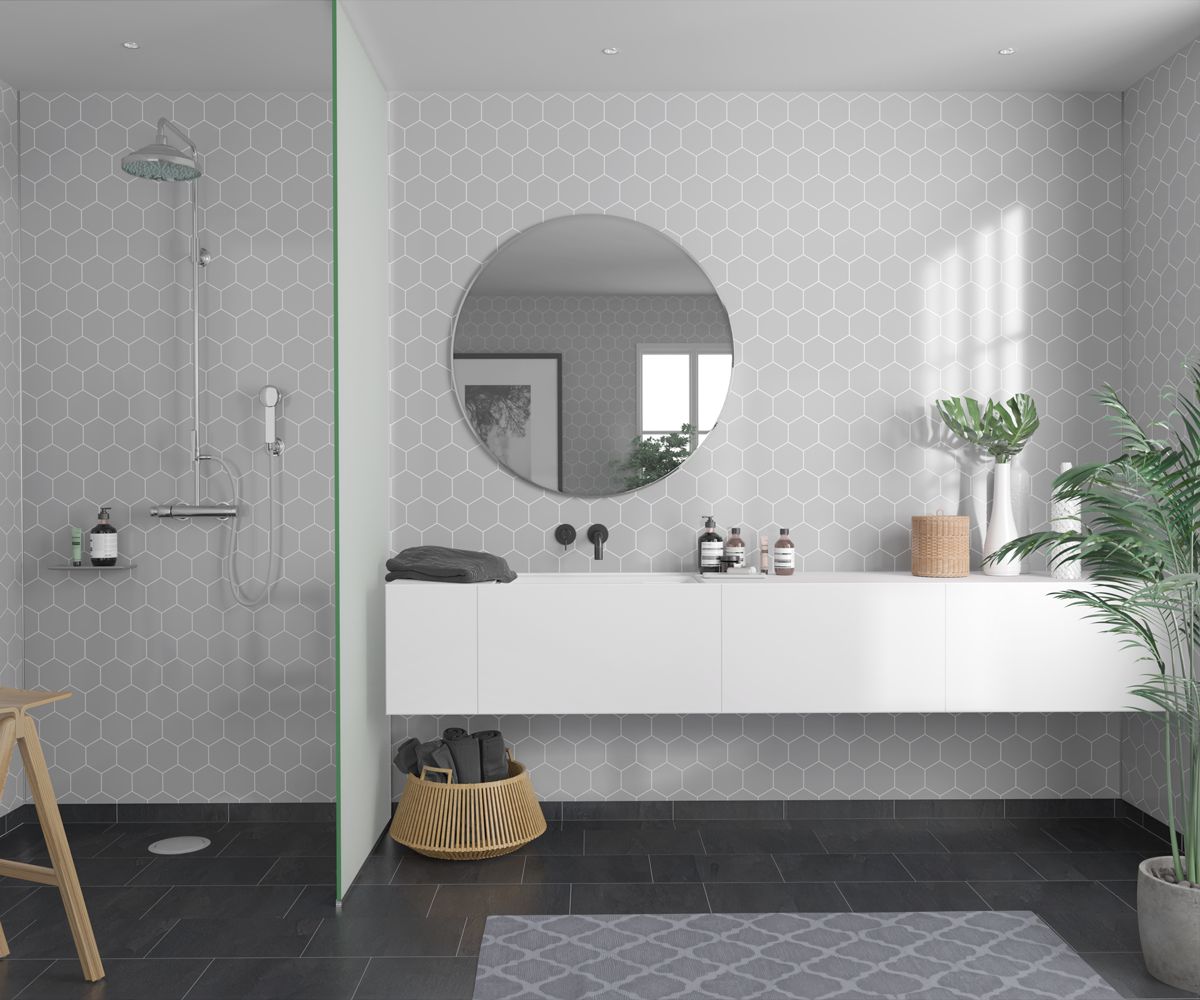 Fibo Urban - Medium Grey (Hexagonal) - Single