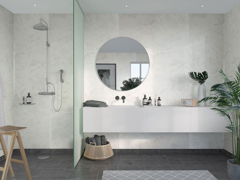Fibo Marble - White Marble (Plain Marble) - Single