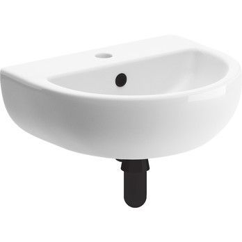 Taylor 450x400mm 1TH Cloakroom Basin & Black Bottle Trap