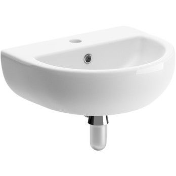 Taylor 450x400mm 1TH Cloakroom Basin & Chrome Bottle Trap