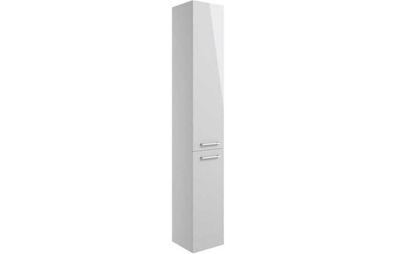 Eleanor 350mm Floor Standing 2 Door Tall Unit - Grey Gloss