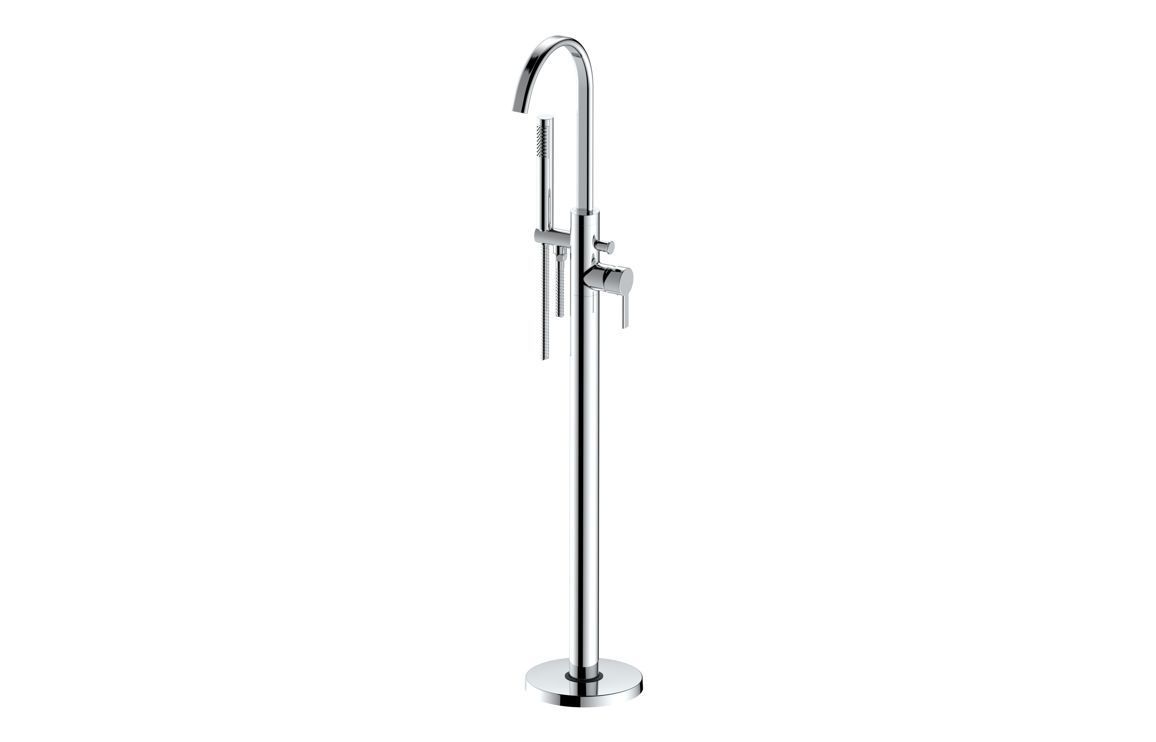 Esther Floor Standing Bath/Shower Mixer - Chrome
