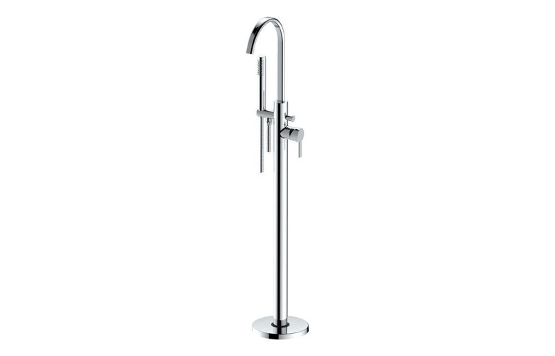 Esther Floor Standing Bath/Shower Mixer - Chrome