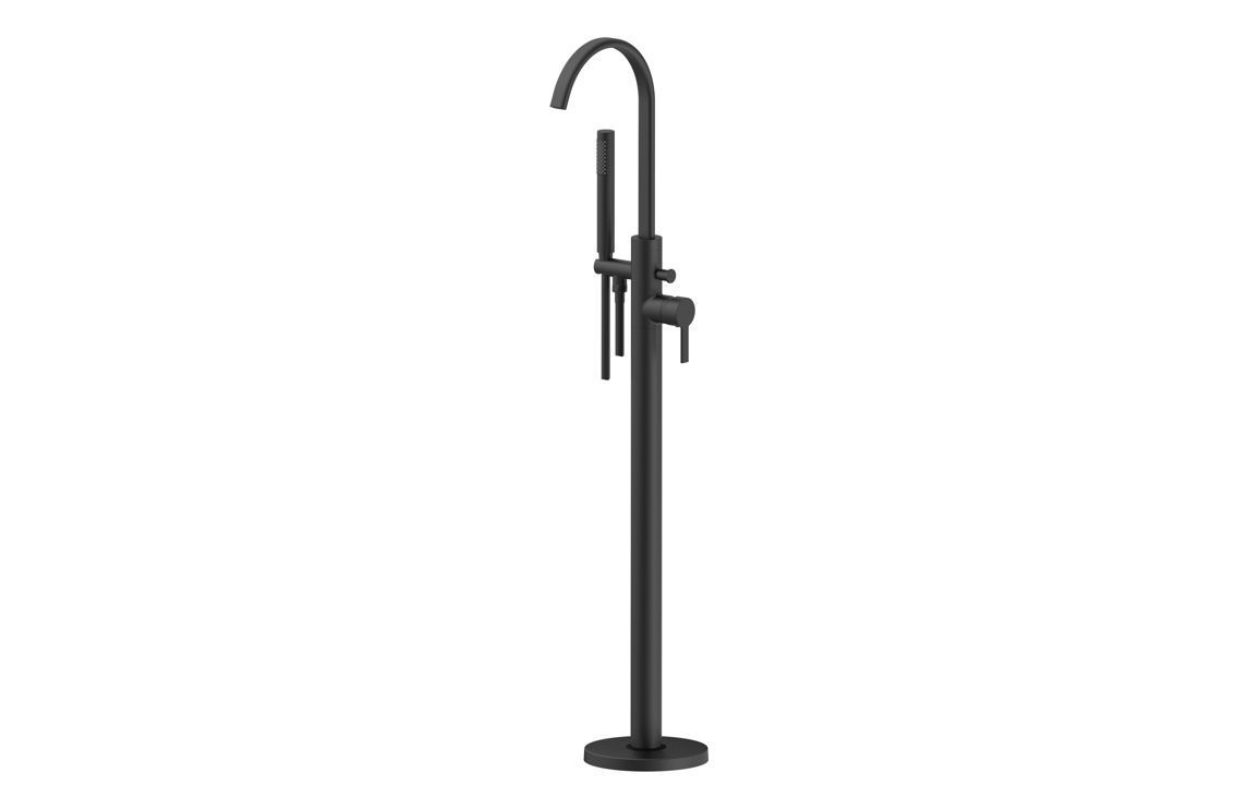 Esther Floor Standing Bath/Shower Mixer - Matt Black