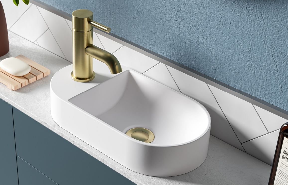 Betty 380x200mm Mini Resin Washbowl - White