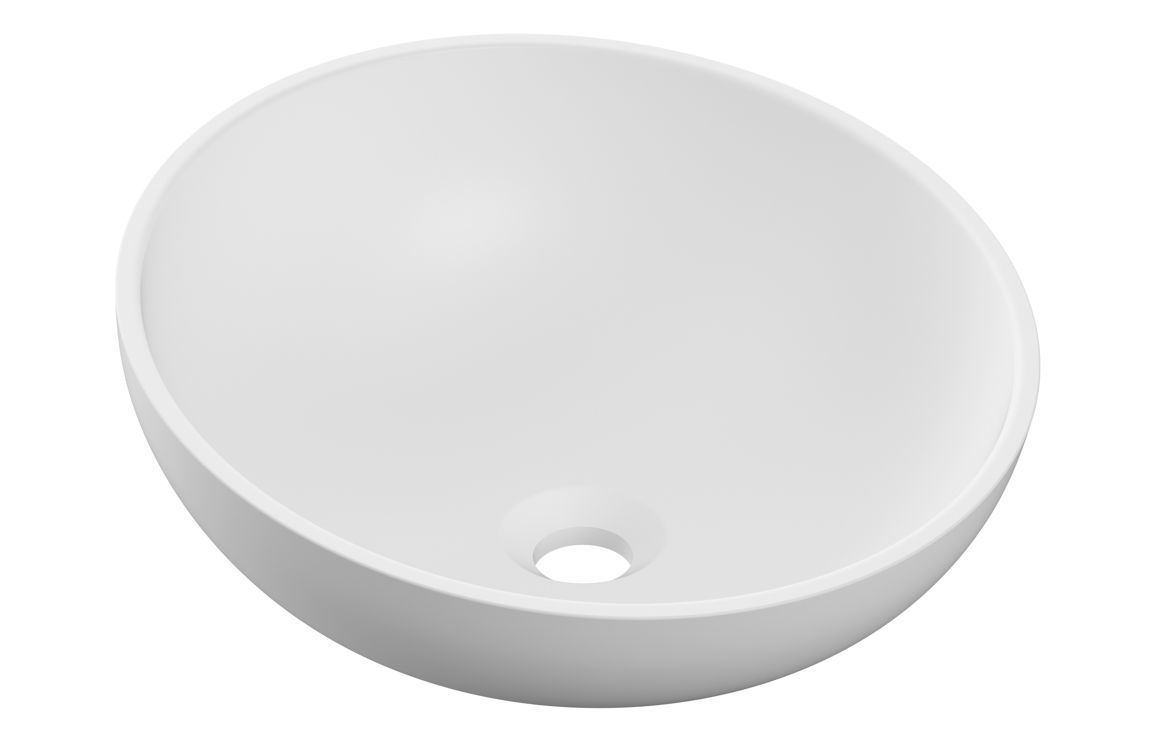 Gradient 380x380mm 0TH Resin Washbowl - White