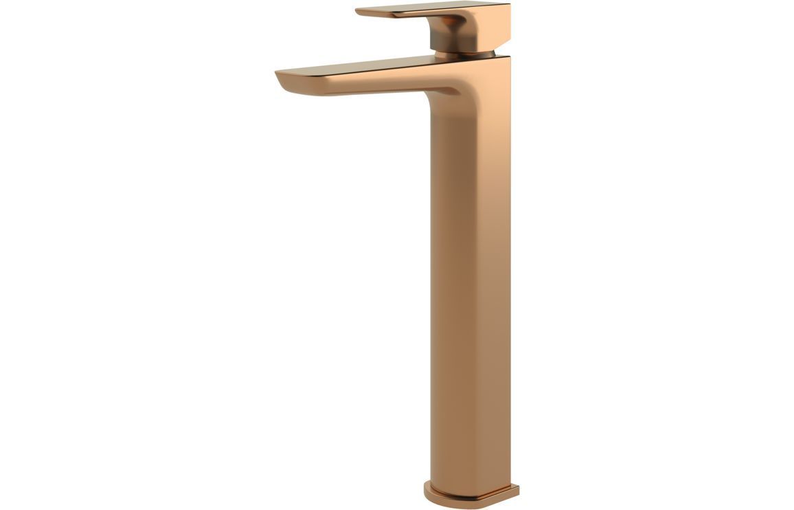 Berta Tall Basin Mixer - Brushed Bronze