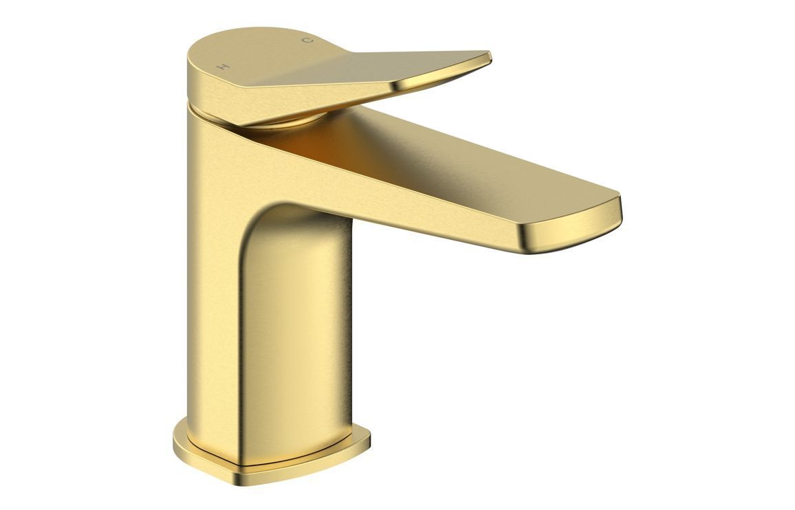 Naomi Basin Mixer & Waste - Brushed Brass