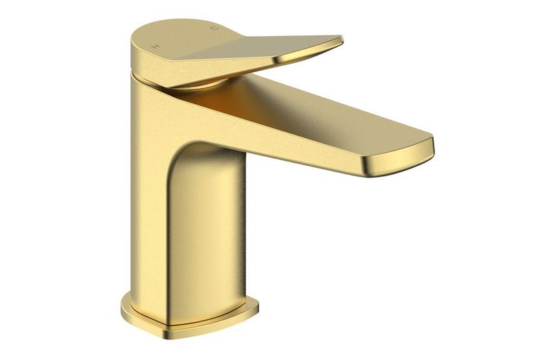 Naomi Basin Mixer & Waste - Brushed Brass