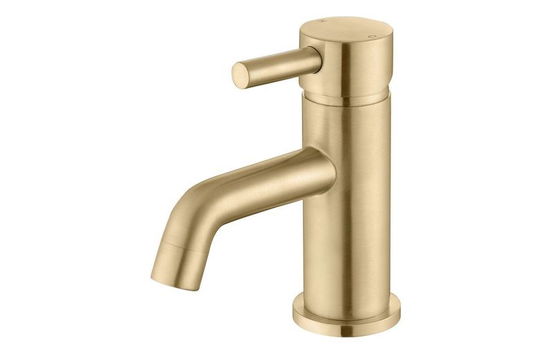 Polly Cloakroom Basin Mixer & Waste - Brushed Brass