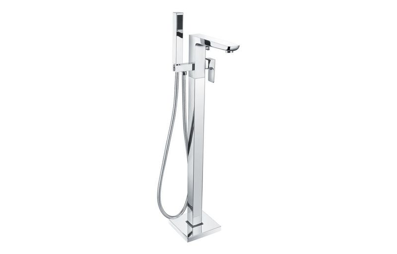 Berta Floor Standing Bath/Shower Mixer - Chrome