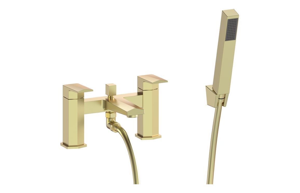 Ross Bath/Shower Mixer & Bracket - Brushed Brass