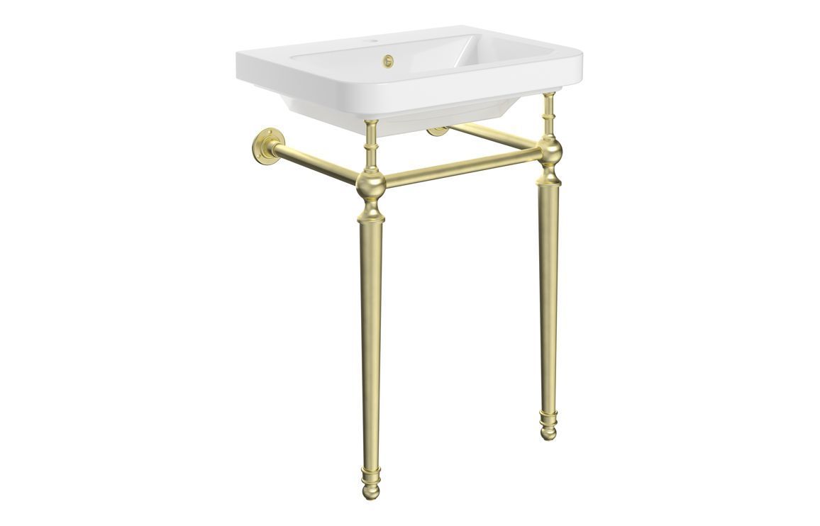 Cerys 610mm 1TH Console Basin - Brushed Brass