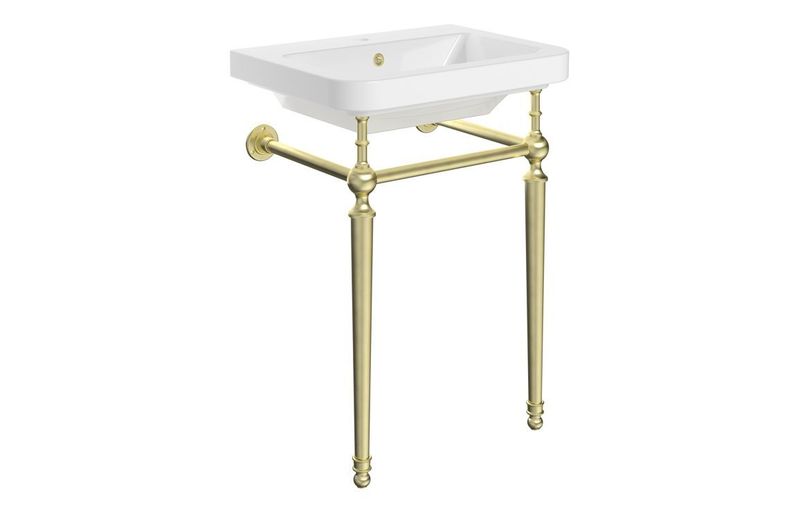 Cerys 610mm 1TH Console Basin - Brushed Brass