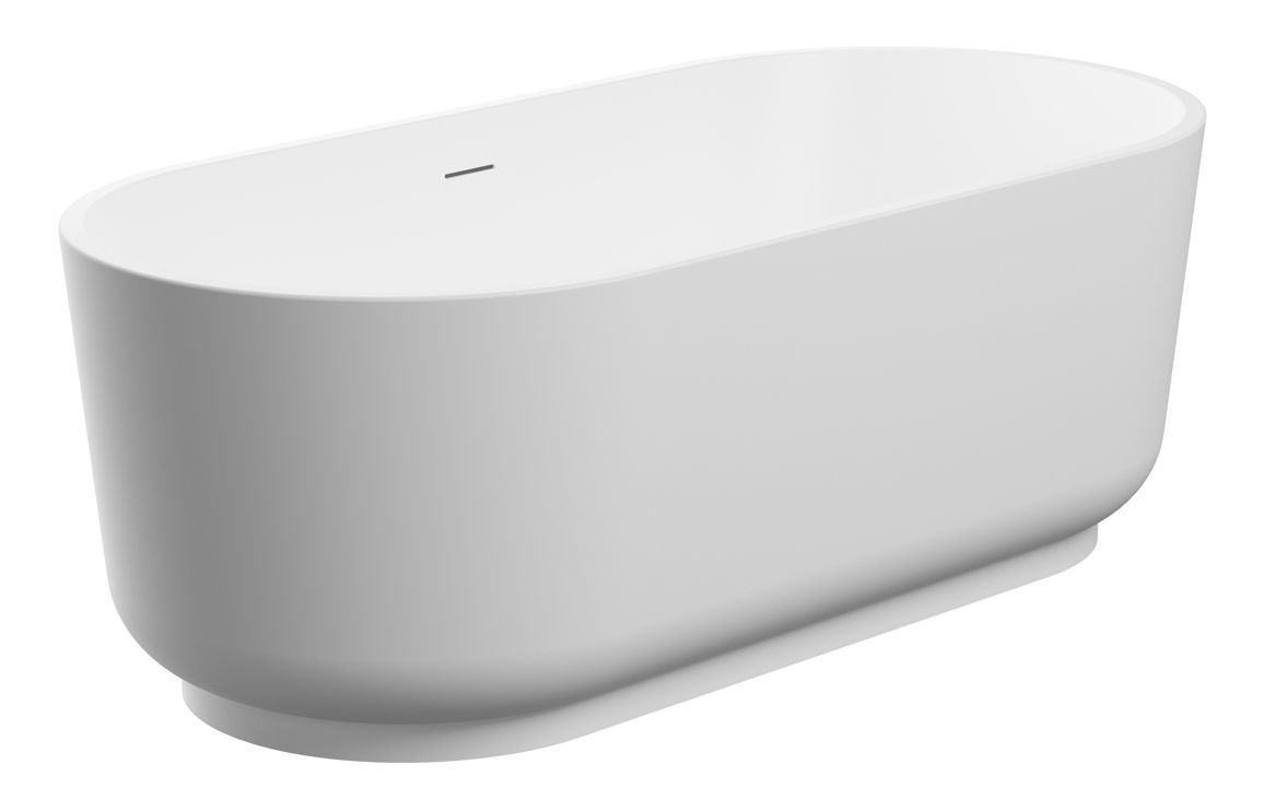 Luna Freestanding 1685x804mm 0TH Bath - Matt White