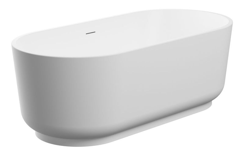 Luna Freestanding 1685x804mm 0TH Bath - Matt White
