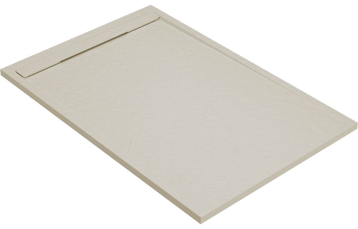 30mm Slate 1600x800mm Rectangular Tray & Waste - Latte