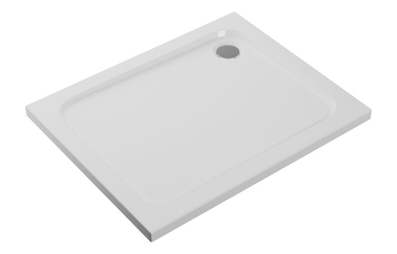 //2Go 45mm Low Profile 1000x760mm Rectangular Tray & Waste - White