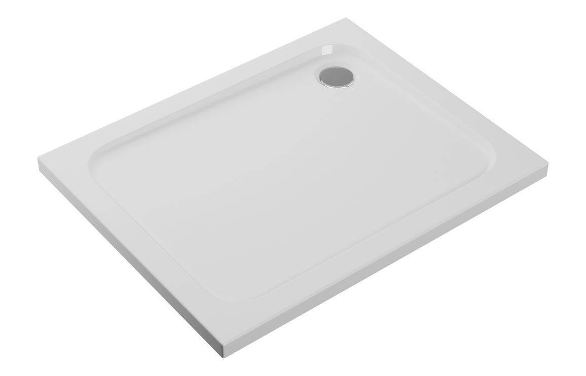//2Go 45mm Low Profile 1000x800mm Rectangular Tray & Waste - White