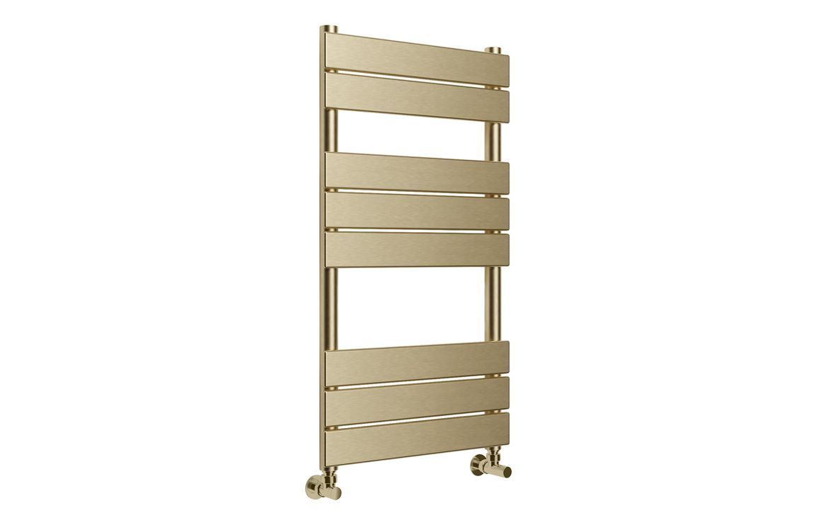 Troye Square Ladder Radiator (500x840mm) - Brushed Brass