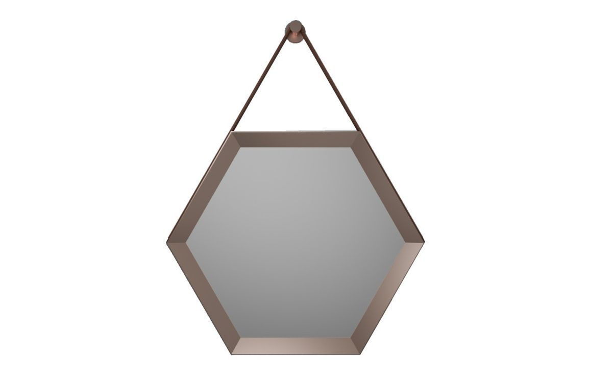 Kady 500x433mm Hexagonal Mirror - Bronze