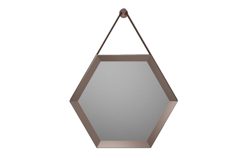 Kady 500x433mm Hexagonal Mirror - Bronze